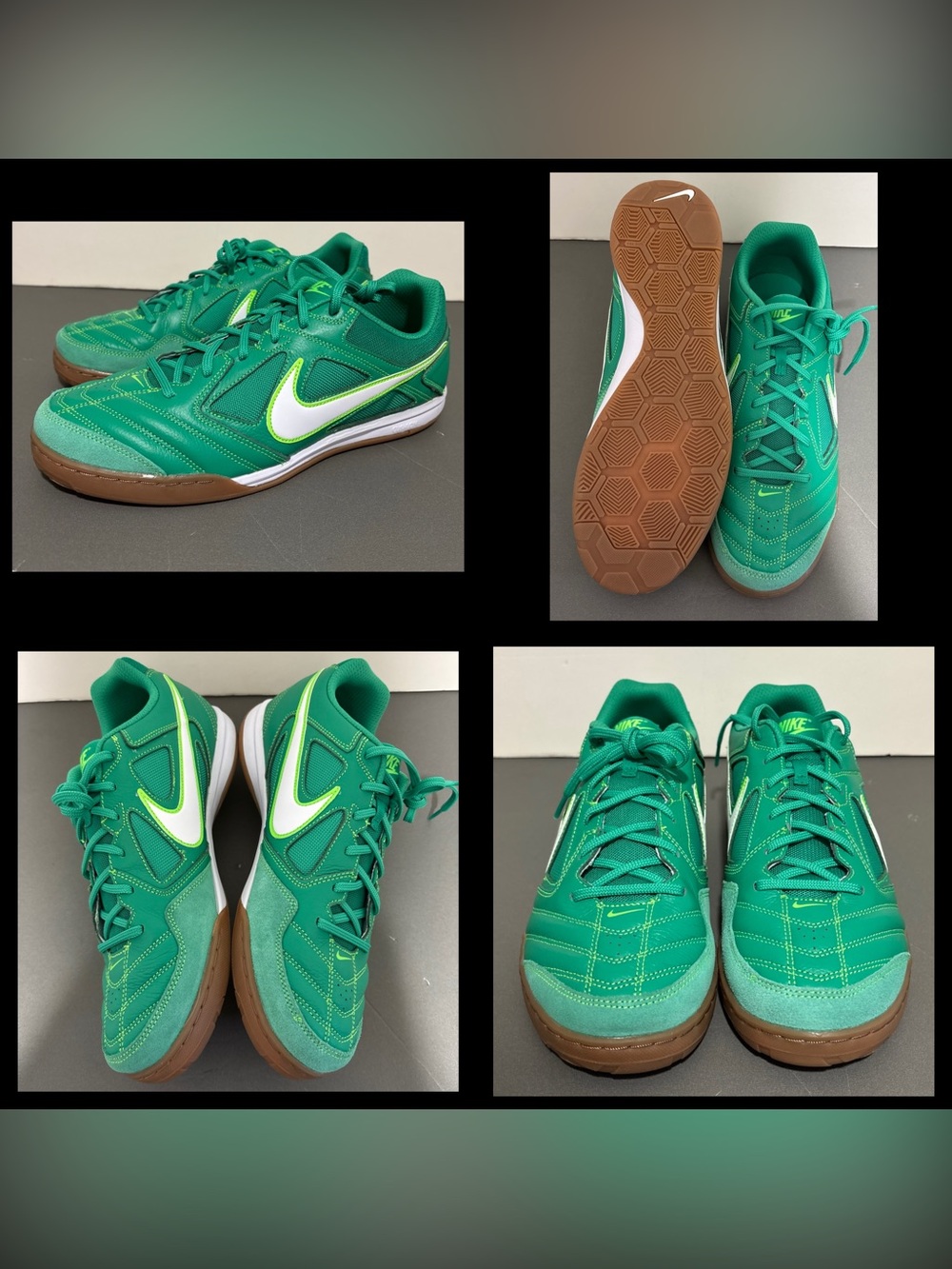 Nike Gato Indoor Soccer Shoes Stadium Green Green Strike Men's 12 NEW NO BOX!
